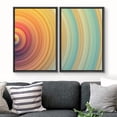thumbnail image 3 of IDEA4WALL Framed Canvas Print Wall Art Set Vibrant Geometric Rainbow Collage Abstract Geometric Digital Art Minimalism Boho Wall Decor for Living Room, Bedroom, Office - Black 24"x36"x2, 3 of 5