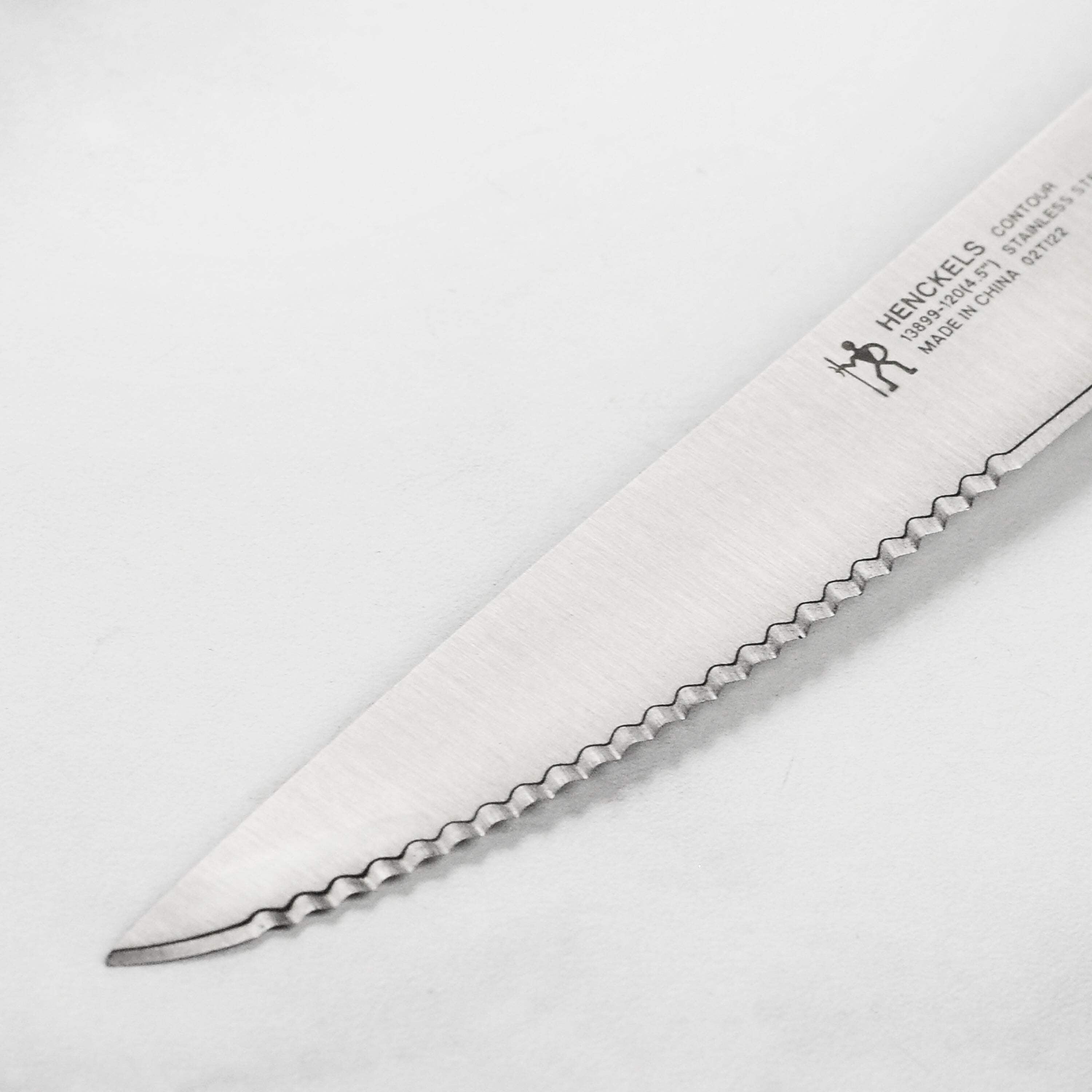Henckels 8 Piece Forged Serrated Steak Knife Set with Gift Box, Off-White Handles
