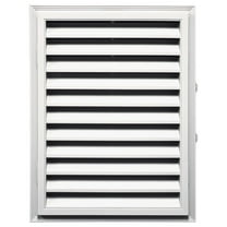 Builders Edge 18 in. W X 24 in. L White Plastic Gable Vent