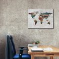 thumbnail image 4 of Epic Graffiti 'Painted World Map IV' by Irena Orlov, Canvas Wall Art, 34"x26", 4 of 8