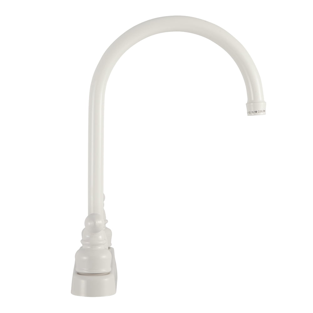 Dura Faucet J-Spout RV Kitchen Faucet - White
