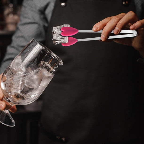 Mini pinzas de silicona de acero inoxidable | Clips de precisión para servir alimentos de 4.8 pulgadas | Abrazadera de cubitos de hielo | Utensilio de tabla de embutidos duradero | Accesorio de
