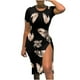 thumbnail image 4 of Vestido de mujer sexy de verano de manga corta con cuello redondo y cordón estampado Fridja  bnh1134, 4 of 5