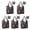 Pioneer Flower Floral-3, variant on 5 Pack Foldable Shopping Bag,Pioneer Flower Floral Print Pattern Reusable Grocery Bags with Pockets,Large Reusable Tote Bags with Handles Waterproof & Lightweight