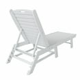 thumbnail image 5 of WestinTrends Malibu Outdoor Chaise Lounge Set of 2, All Weather Poly Lumber Patio Pool Lounge Chair with 5 Posistions Backrest, White, 5 of 9