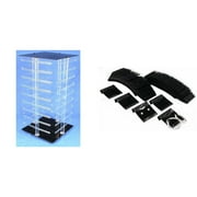 Acrylic Revolving Rotating Displays & Black Flocked Earring Cards 101 Pcs