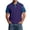 Purple, variant on Mens Denim Top Western Cowboy Polo Shirts Denim Patchwork Button up Short Sleeve Casual Trendy Shirts