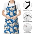 thumbnail image 6 of Naloa Swan Birds Apron Kitchen Aprons with Pockets for Women Men Chef, 6 of 8