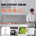 thumbnail image 2 of KFFKFF Countertop Refrigerated Salad Pizza Prep Station 160 W Stainless Guard ETL, 2 of 9