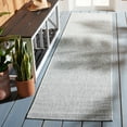 thumbnail image 2 of SAFAVIEH Courtyard Wayra Solid Indoor/Outdoor Runner Rug, Grey/Grey, 2'2" x 9', 2 of 6