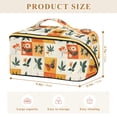 thumbnail image 4 of FORMRS Makeup Bag Travel Cosmetic Organizer for Women Fold Flat Zipper Pouch with Handle, Cartoon Plants, 4 of 8