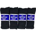 thumbnail image 2 of Creswell 3 Pairs of Mens Black Diabetic Crew Socks 9-11 Size, 2 of 7