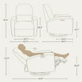 thumbnail image 6 of Spruce & Spring Modern Power Swivel Glider Recliner with Lumbar Support, Dove Gray, 6 of 13