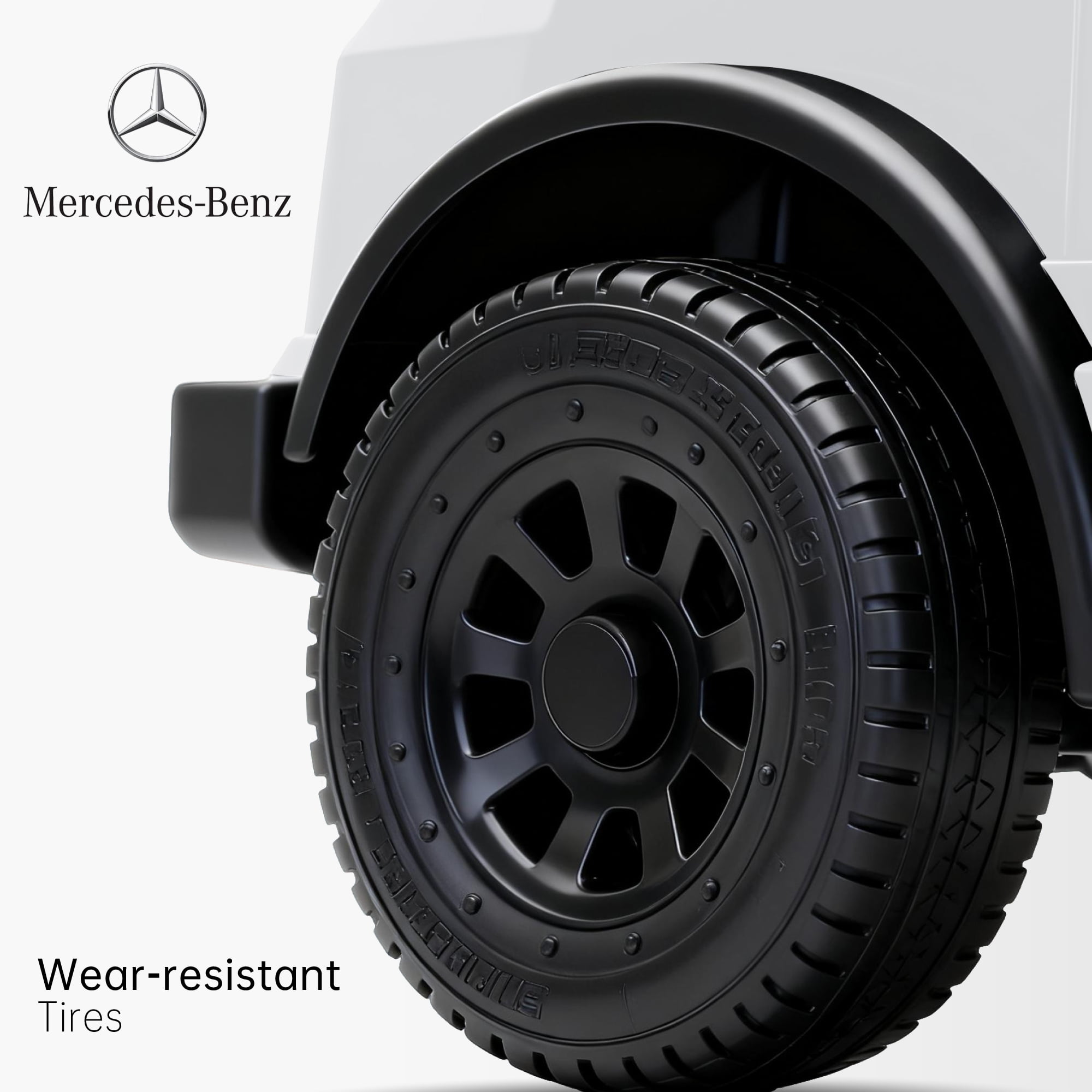 BKIRNP 12V Ride on Toys Electric Car,Licensed Mercedes-Benz Unimog w/Parent Remote Control,Age for 1-4 Boys,Girls,Kids,White