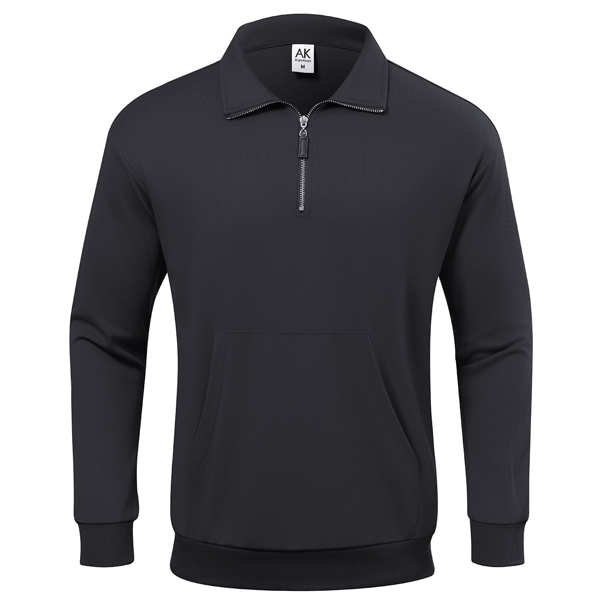 Lands' End Men's Bedford Rib Quarter Zip Long Sleeve Soft Cozy