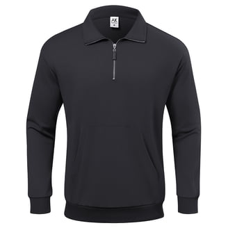Lands' End Men's Bedford Rib Quarter Zip Long Sleeve Soft Cozy