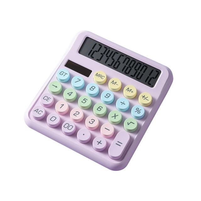 Amzcrzy A Calculator Solar Calculator High Color Dopamine 12 Bit Mechanical Key Scientific Computer Desk Organizer School Supplies Teacher Supplies Back To School Supplies Office Desk Accessories