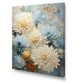 thumbnail image 2 of Designart "Blooming Mums In Blue And Gold Minimalism II" Mums Canvas Prints, 2 of 7