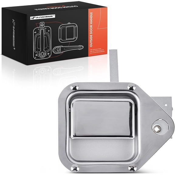 A-Premium Right Passenger Side Exterior Door Handle Compatible with Kenworth T600A 2004-2007, T800 2004-2015, W900 2004-2015, Chrome