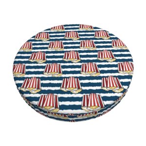 Easygdp Popcorn Print Easy To Install Bar Stool Covers&Stool Covers Round&Elastic Stool Cover, Barstool Covers,Washable&Bottom With Elastic Edge-12 inch