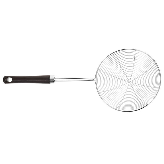 Kelingqi 1Pc Stainless Steel Kitchen Spider Strainer Skimmer with Wooden Handle