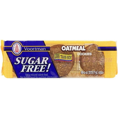 - (2 Pack) Voortman Sugar Free Oatmeal Cookies, 8 oz