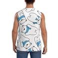 thumbnail image 4 of Haiem Men's Scarf Bear Print Tank Tops Summer Sleeveless Cut Off Workout T-Shirts Fitness Vest Athletic Undershirts-Small, 4 of 8