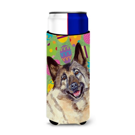 

Caroline s Treasures LH9443MUK Norwegian Elkhound Easter Eggtravaganza Ultra Hugger for slim cans Slim Can multicolor