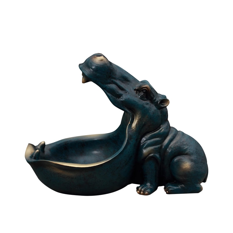 Hippopotamus Statue Decoration Resin Artware Sculpture Home Garden Decor 