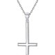 thumbnail image 1 of KAIYANG Colgante cruz plata 925 para hombre y mujer-collier cruz invertida/beisbol con cadena ajustable 45 a 50 cm, 1 of 5