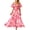 Strawberry, variant on Women's Off Shoulder Floral Tiered Dress with Ruffle Details 100% Polyester Lightweight Dress for Summer and Everyday