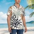 thumbnail image 3 of Balery Tropical Leaves Camisas hawaianas de manga corta para hombre, camisas playeras de corte holgado, camisas de vacaciones con botones,X-Large, 3 of 7
