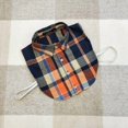 thumbnail image 2 of Kukuzhu Lady Half Shirt Blouse Collar Plaid Dickey Fake Collar False Collar Detachable Collar for Women, 2 of 5