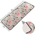 thumbnail image 2 of Dreamtimes Winter Forest Pink Elk Hallway Runner Rug 2'x6' Kitchen Rug with Rubber Backing Merry Christmas Non Slip Entryway Rug Runner Washable Soft Area Rug for Hallway Bedroom Kitchen Decor, 2 of 6