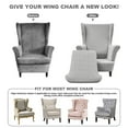 thumbnail image 7 of Eurhowing 2Pcs Wingback Chair Cover, Stretch Spandex Jacquard Armchair Slipcovers with Cushion Cover, Living Room Furniture Protector for Pet & Kids, Light Gray, 7 of 7