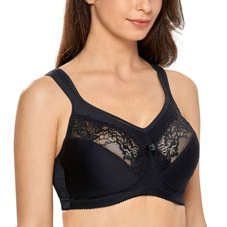 

DELIMIRA Women s Wireless Minimizer Support Unlined Full Coverage Plus Size Bra