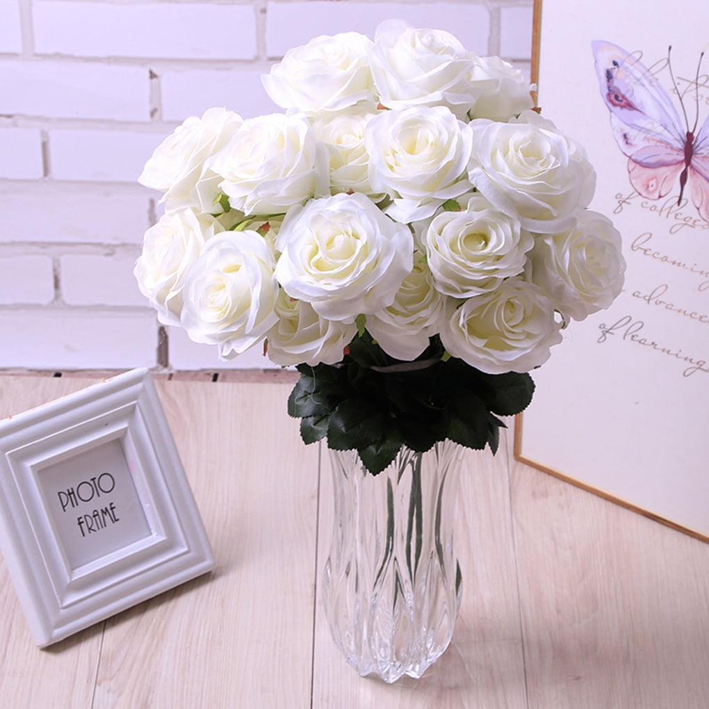 false white roses