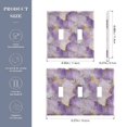 thumbnail image 2 of Yayeee Toggle Light Switch Wall Plate 2-Gang 4.56"x4.48" Decorative Outlet Cover, Pastel Purple Marble Pattern, 2 of 7