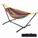 thumbnail image 1 of Hamaca Doble + Soporte de Acero – Hamaca XXL para 2 Personas (Capacidad 204 kg), Color Arcoíris Amarillo, con Estructura Plegable y Portátil – Ideal para Jardín, Terraza, Camping y Exterior, 1 of 9
