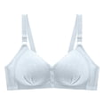 thumbnail image 1 of WZXFASHION High Support Bras For Women Adjustable Strap Full Coverage Up Bras Comfortable No Underwire Wireless Bras Bra Blue 42, 1 of 9