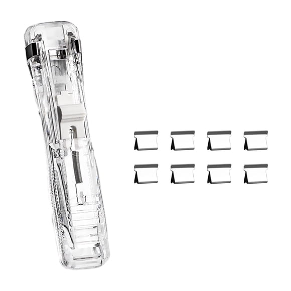 Portable Desktop Stapler and Fastener Tool with Built-in Dispenser for Secure Document Binding in Home or School
