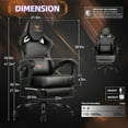 thumbnail image 7 of Waleaf Gaming Chair Ergonomic Office Chair with Footrest and Lumbar Support, Height Adjustable High Back Gamer Chair with Headrest for Adult, 7 of 7