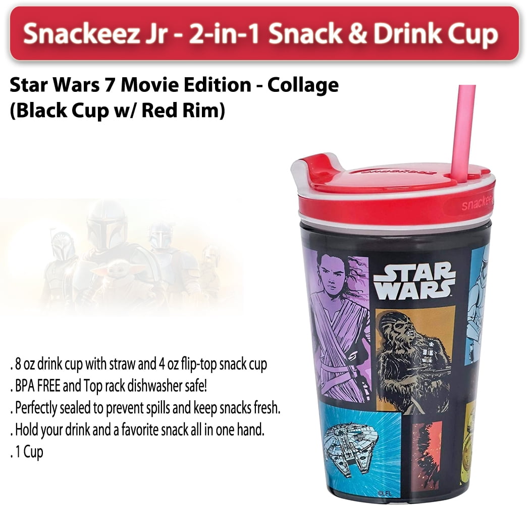 Snackeez Kids Snack & Drink Cup 2 In 1 Reusable Tumblers