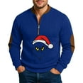thumbnail image 4 of Christmas Graphic Tees Ugly Christmas Sweater Men Big And Tall Funny Blue M, 4 of 4