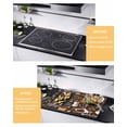 thumbnail image 2 of Large Induction Cooktop Protector Mat Coffee Stove Top Covers for Electric Stove, Brown Retro Coffee Theme Beans Latte Tea Cup Decorative Stove Burner Cover Mats, Glass Top Stove Cover, 2 of 7