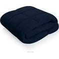 thumbnail image 3 of Cloud Fino 100% Cotton Comforter, All Season Quilted, 600 Thread Count,Luxury Box Stitched Comforter Set, Cooling Soft Bedding Set !!(Navy Blue,King/California King), 3 of 5