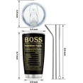 thumbnail image 6 of Boss Gifts for Women Tumbler Cup, Stainless Steel 20oz Boss Coffee Travel Mug With Lid and Straw, Funny Boss Retirement Birthday Gifts Idea for Women, Friends, Cowokers, 6 of 6