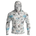 thumbnail image 2 of LTTVQM Long Sleeve Shirts for Men with Face Mask UPF 50+ UV Sun Protection Camo Hoodie Hiking Rash Guard Lightweight Shirts Gym Casual Tops Dark Gray 2XL, 2 of 10