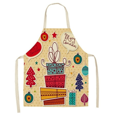 

Flm Cooking Apron Eye-catching Wear Resistant Linen Anti-fouling Thickened Cooking Bib Apron for Home
