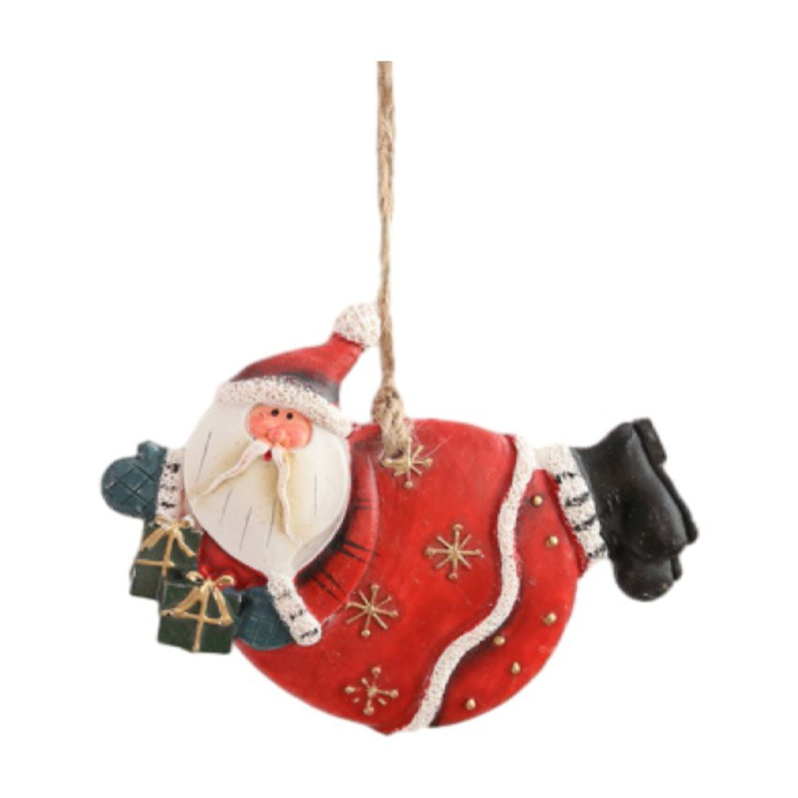 Nsxcdh Resin Cute Mini Santa Pendant, Red, 2.8x4.1x1.2in, Warm